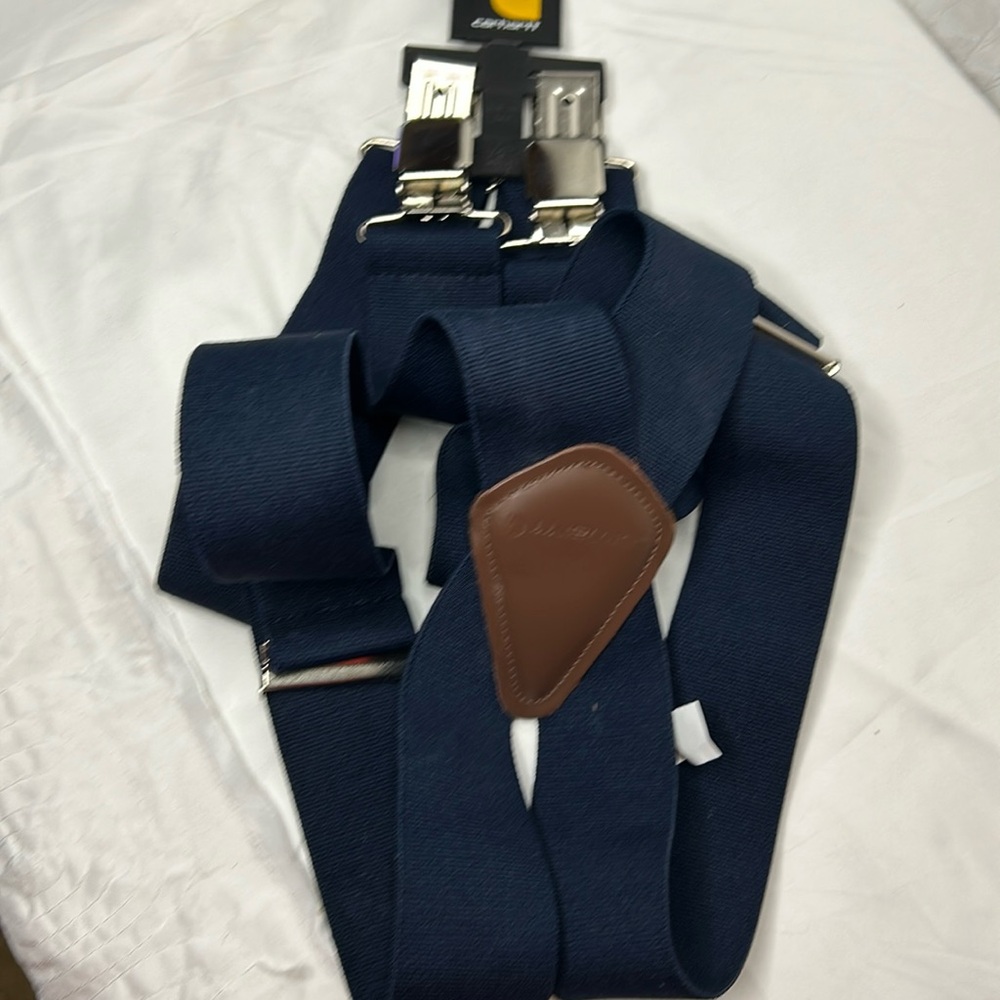NWT CARHARTT navy blue rugged flex suspenders. Size 52. - Picture 2 of 9